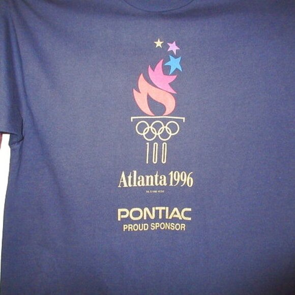 VTG Atlanta 1996 Centennial Olympics T-Shirt XXL Single Stitch USA Made NOS - Picture 2 of 7
